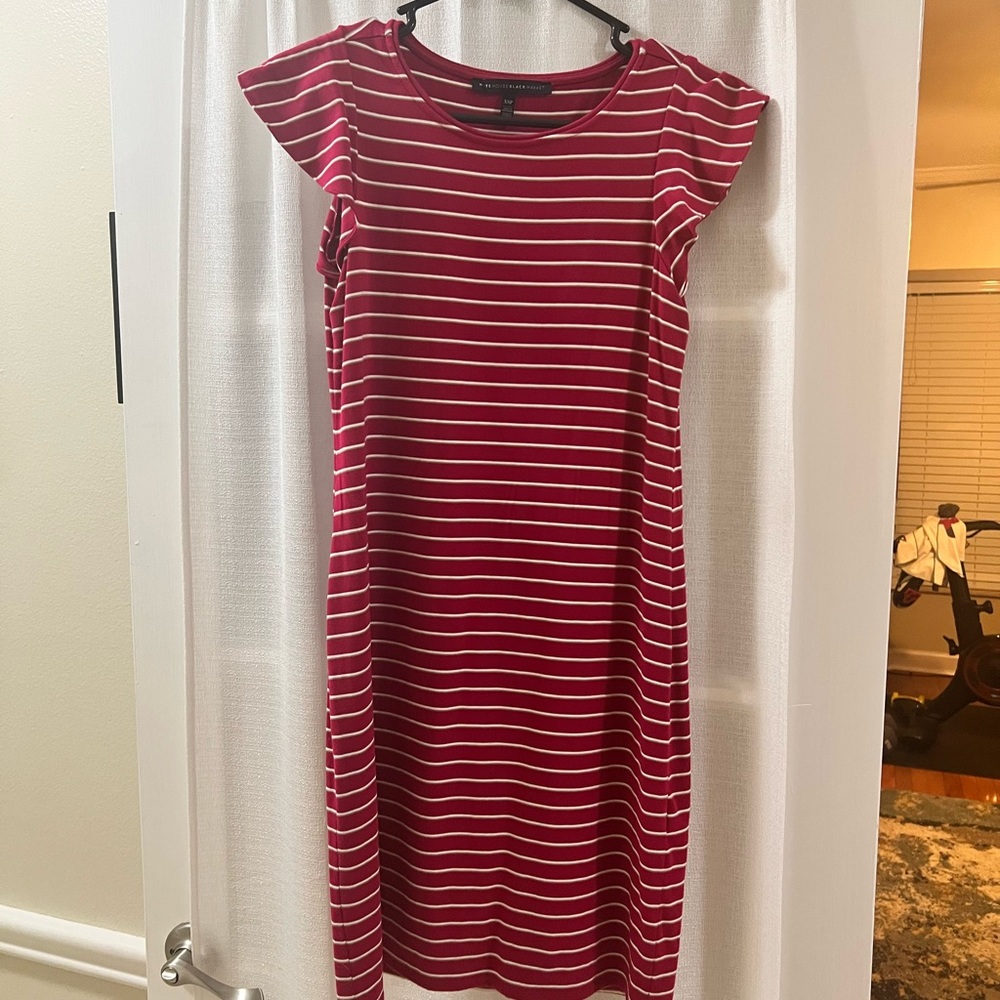 Pink and white XS WHBB cotton dress